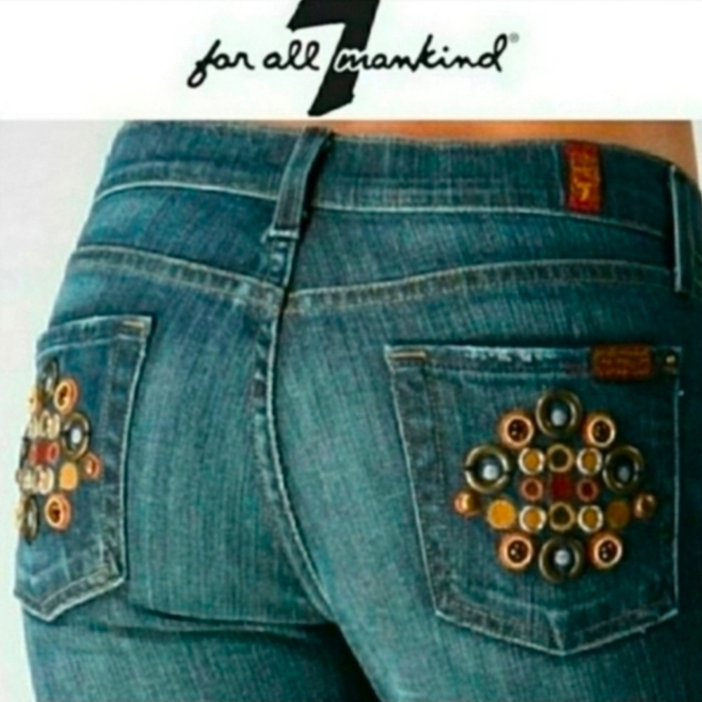 7 for all Mankind | Medallion pocket bootcut jeans size 29